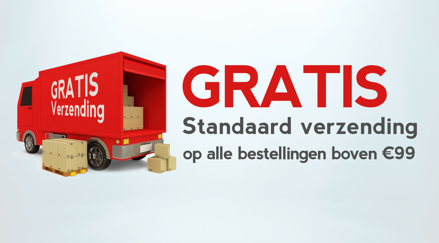 GRATIS standaard verzending op alle bestellingen boven € 49