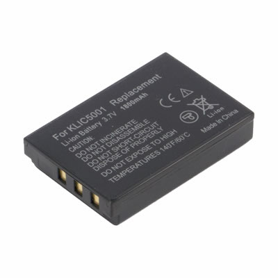 Replacement Digital Camera Battery for Kodak EasyShare DX6490 KLIC-5001 3.7 Volt Li-ion Digital Camera Battery (1700 mAh)