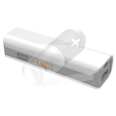 Replacement Power Bank for Samsung GT-i5700 5 Volt Li-ion USB External Battery w/ Micro-SD Card Reader (2600mAh/9.6 Wh)