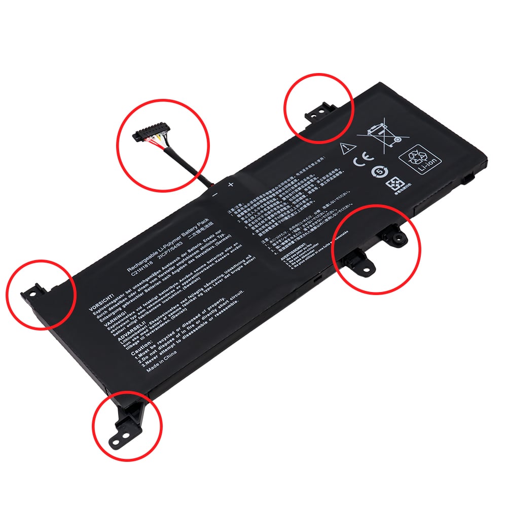 Batterie pour PC Portable de remplacement pour Asus F512FA 7.7 Volt Li-Polymer Batterie pour PC Portable (3800mAh / 29Wh)