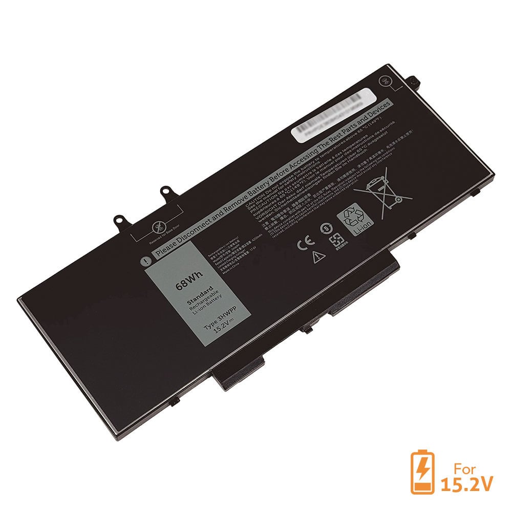 Replacement Notebook Battery for Dell Latitude 14 5410 15.2 Volt Li-Polymer Laptop Battery (4474mAh / 68Wh)