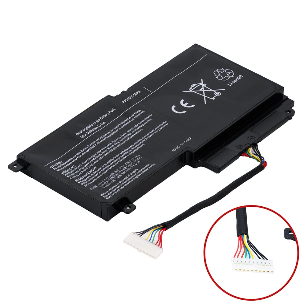Replacement Notebook Battery for Toshiba PA5107U-1BRS 14.4 Volt Li-Polymer Laptop Battery (3000mAh / 43Wh)