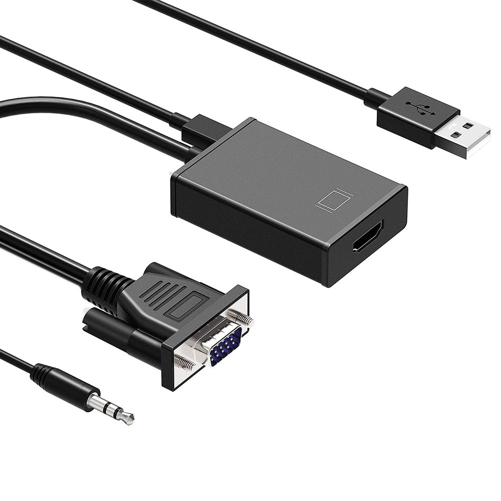 VGA to HDMI Adapter with 3.5mm Audio cable