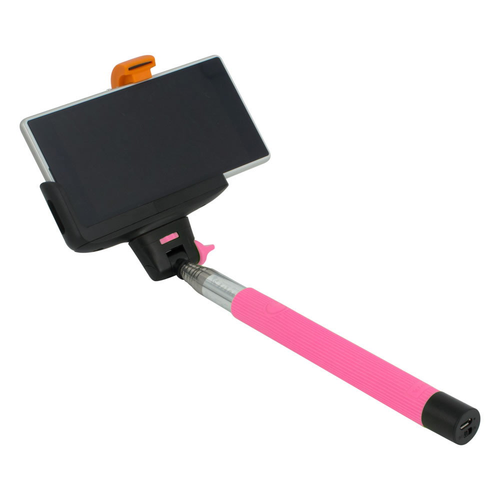 Replacement Cell Phone Accessories for Samsung SM-G900V Monopod with Built-in Bluetooth Shutter for Mobile Phones - Pink 