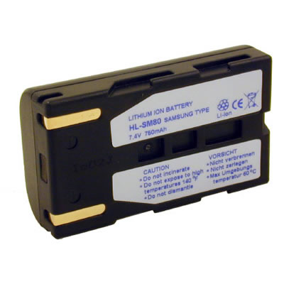 Replacement Camcorder Battery for Samsung SC-D653 SBL-SM80 7.2 Volt Li-ion Camcorder Battery (800 mAh)